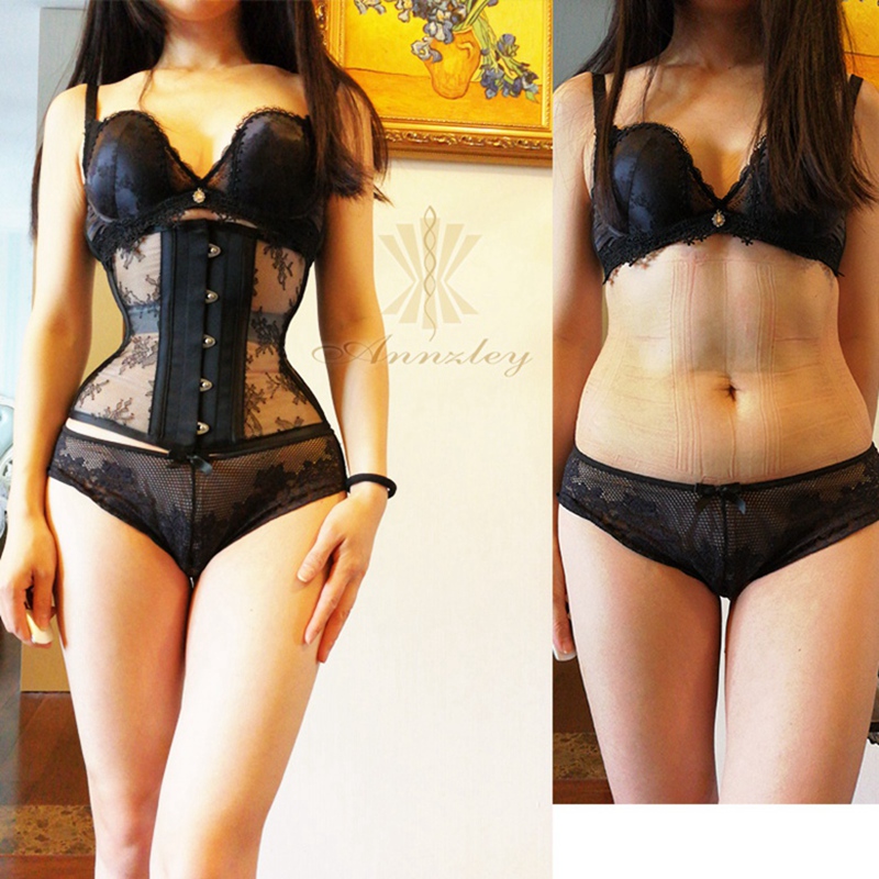 Boning Corset Steel - 체중 감량을 위한 검은 메쉬 강철