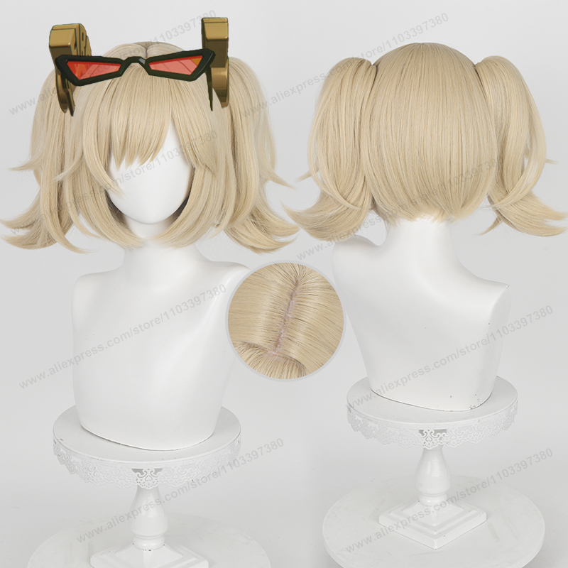 Burnice Cosplay Prop - ZZZ Burnice Whita 코스프레 가발 28cm