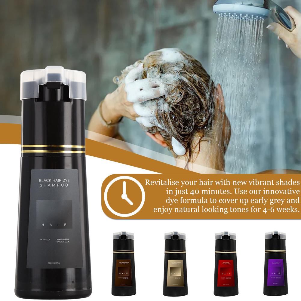 Hair Spray Color - 200ml 10분 빠른 염색 샴푸, 자연스러운