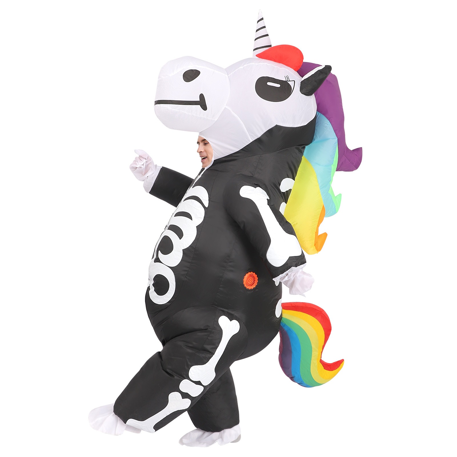 Cosplay Prop Business - 레인보우 스켈레톤 유니콘 인플레터블 슈트 할로윈
