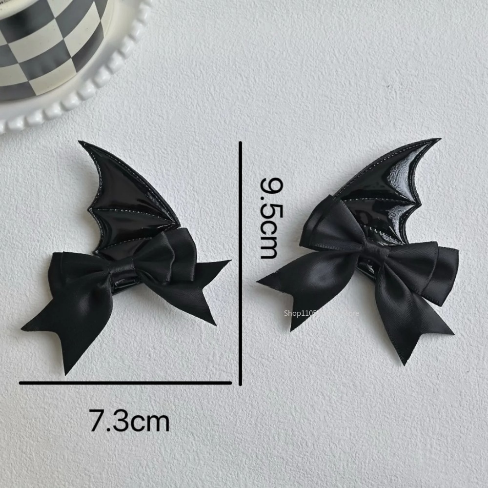 할로윈 악마 뿔 활 모양 헤어 클립 여성용 헤어웨어 블 - Cosplay Bat Prop 리뷰 및 가격