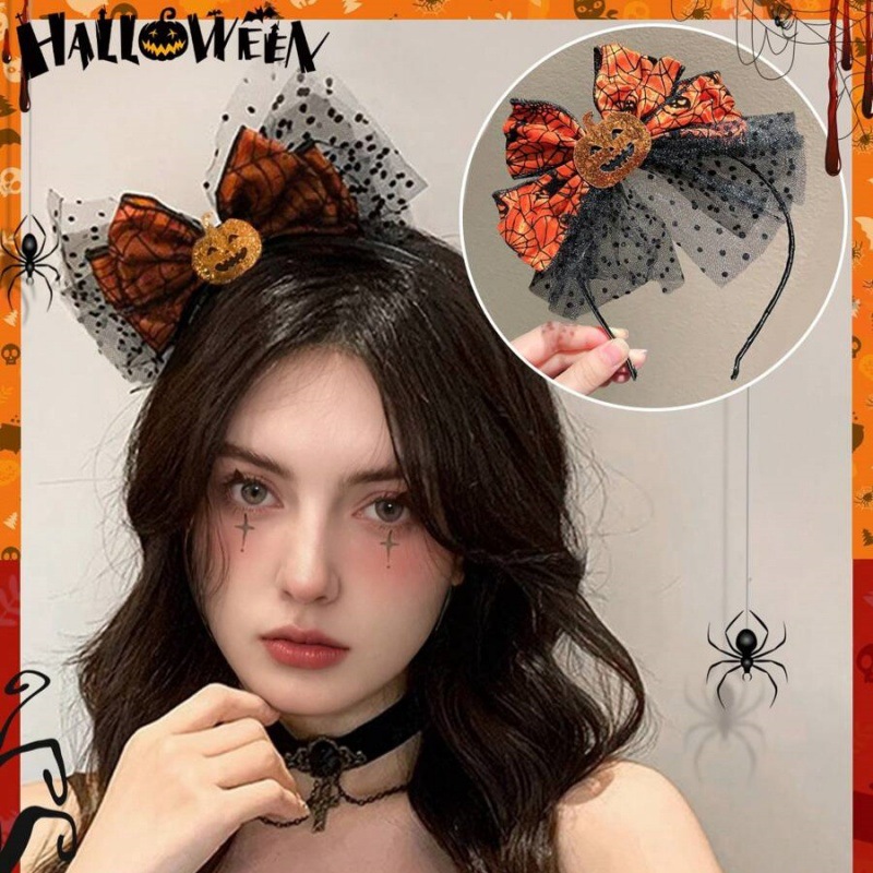 1pc 할로윈 호박 활 머리띠 오렌지 스파이더 웹 박쥐 - Cosplay Bat Prop 리뷰 및 가격