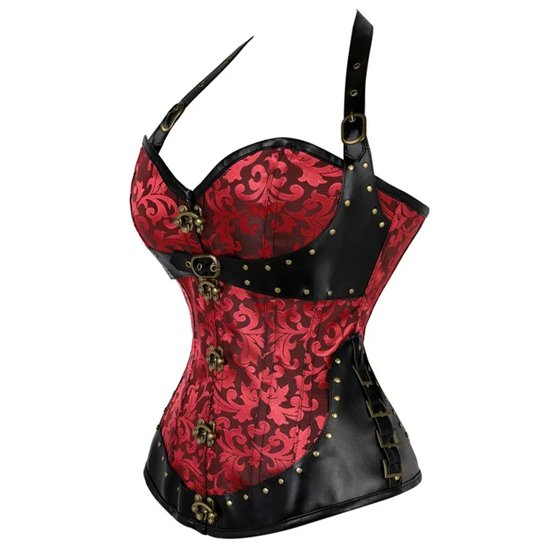 Steampunk 코르셋 탑 스틸 뼈 코르셋 고딕 가죽 - Boning Corset Steel 리뷰 및 가격