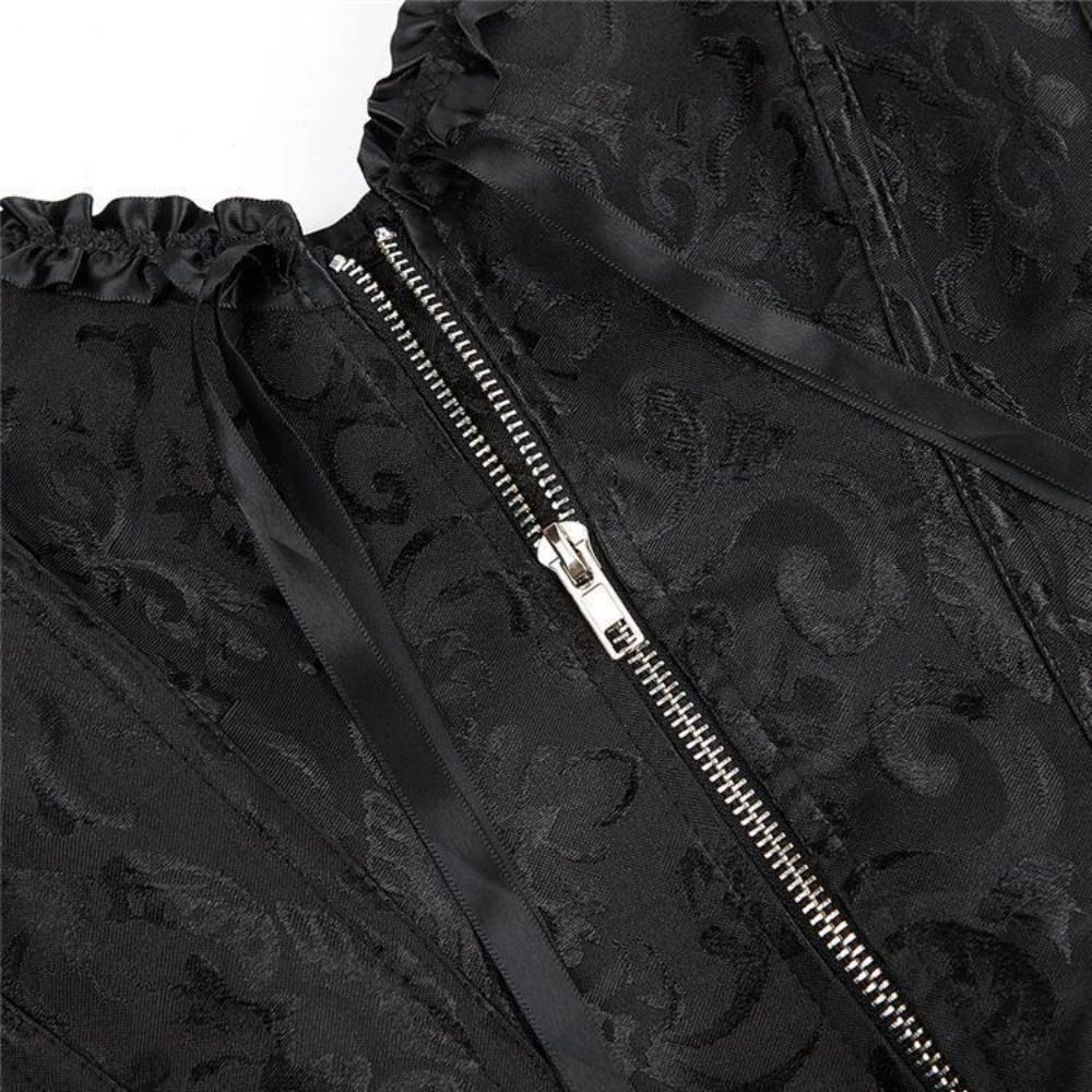 지퍼 자카드 언더버스트 코르셋 레이스업 스틸본 코르셋  - Boning Corset Steel 리뷰 및 가격