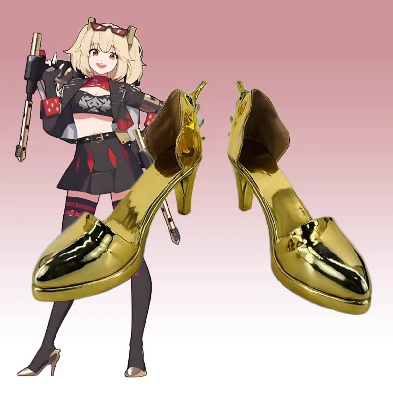 Burnice Whita 코스프레 신발 가죽 하이힐 신 - Burnice Cosplay Prop 리뷰 및 가격