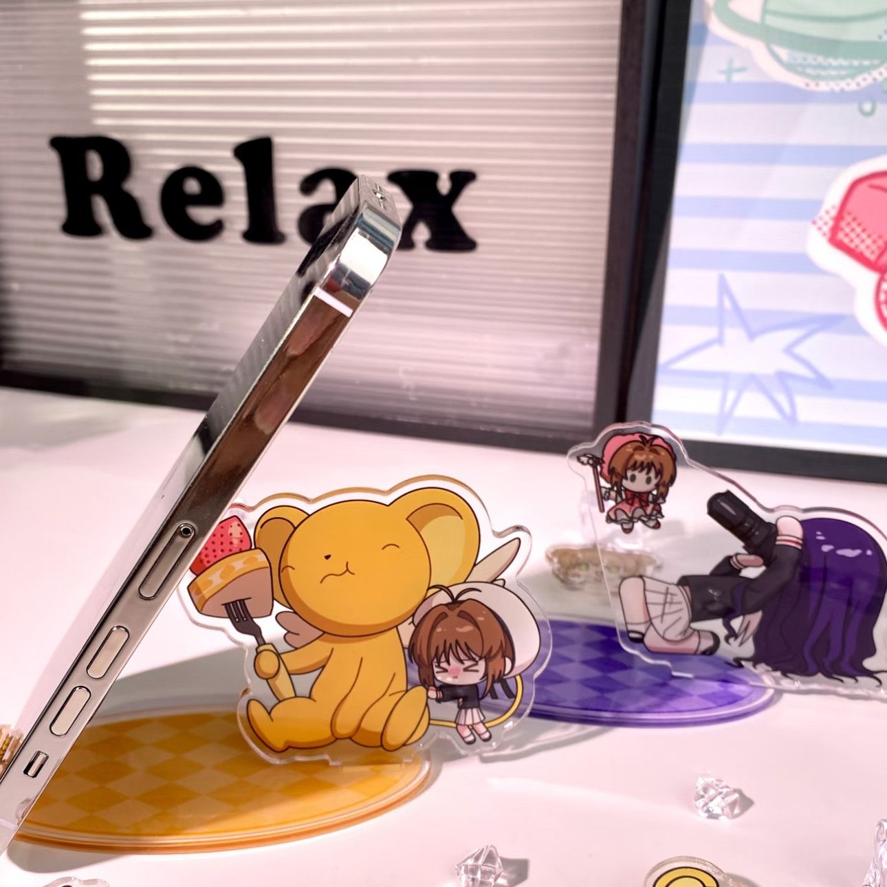 카드캡터 사쿠라 샤오커 팬메이드 휴대폰 거치대 아크릴  - Acrylic Cosplay Prop 리뷰 및 가격