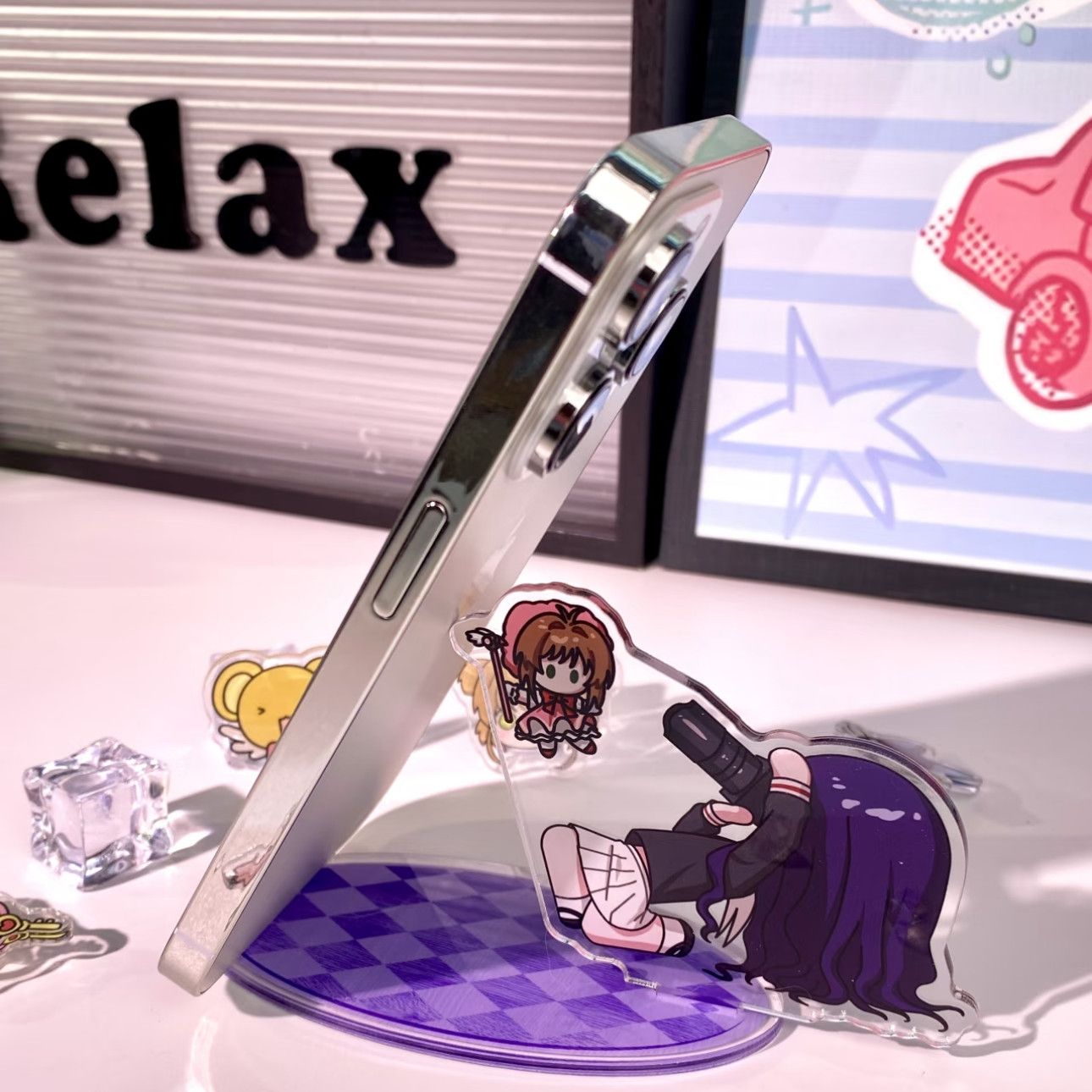 카드캡터 사쿠라 샤오커 팬메이드 휴대폰 거치대 아크릴  - Acrylic Cosplay Prop 리뷰 및 가격