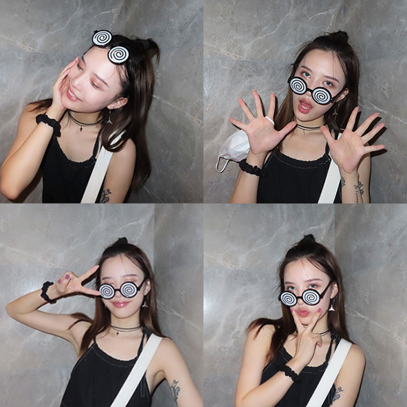 새로운 코스프레 안경 현기증 패턴 재미있는 장식 안경  - Cosplay Prop Patterns 리뷰 및 가격