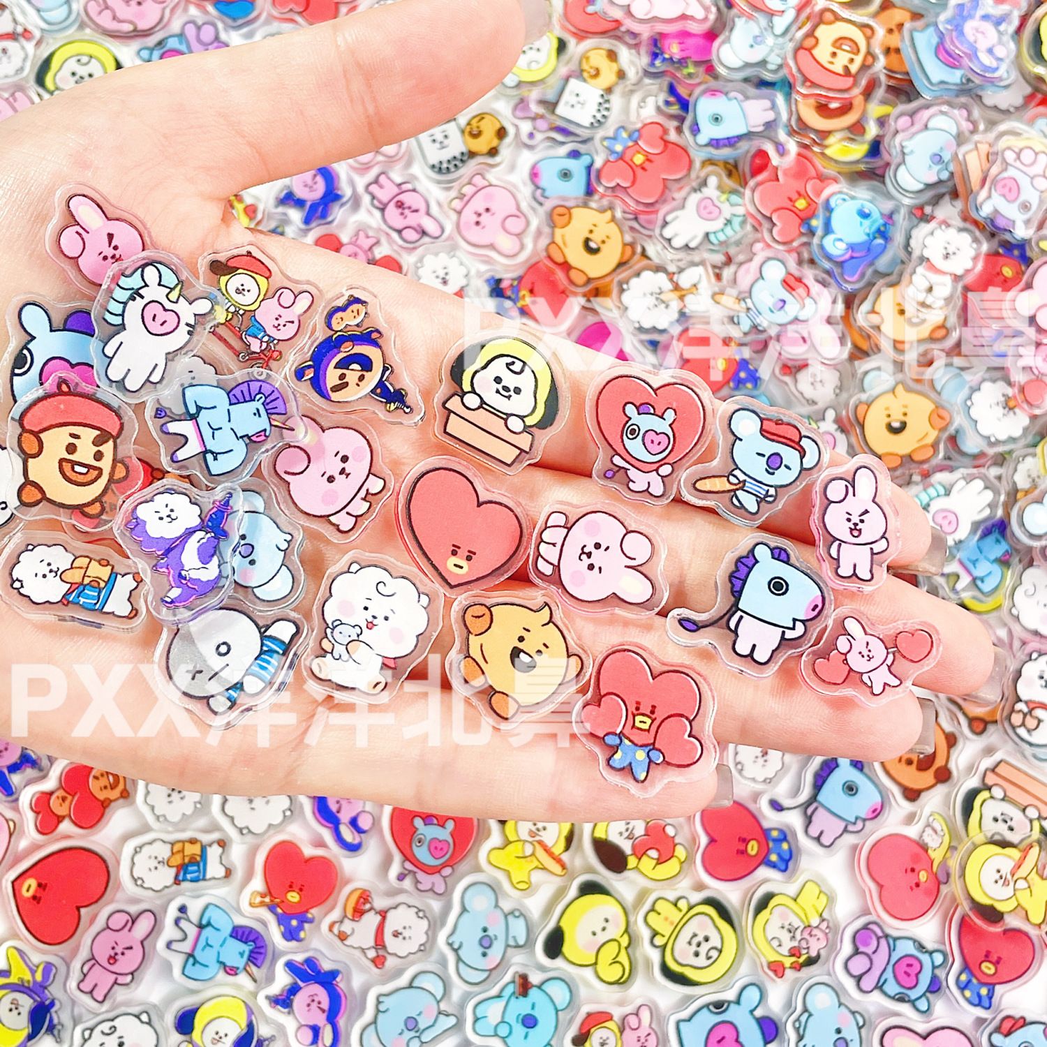 100개 BT21 BTS 단층 2cm 아크릴 조각품 주 - Cosplay Prop Diy 리뷰 및 가격