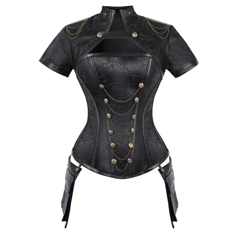 중세 여성 오버 버스트 코르셋 Steampunk 의류  - Boning Corset Steel 리뷰 및 가격